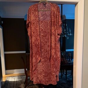 Torrid Burgundy Paisley Kimono Top